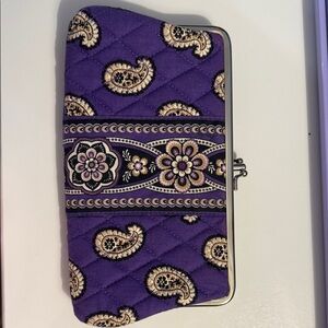 Vera Bradley Purple Paisley Women's Clutch wallet